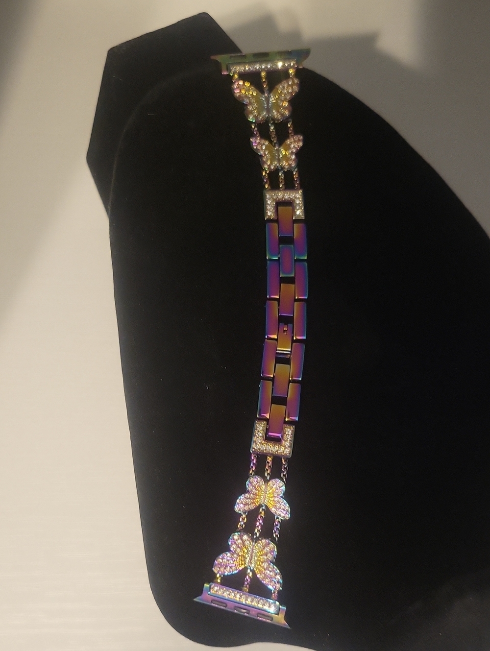 Rainbow Butterfly Link Bracelet for Apple Watch Band - Iridescent Multicolor